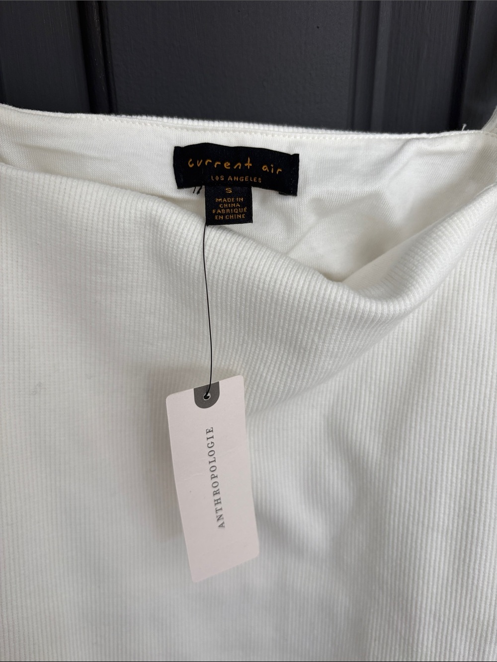 Current/Air White Ribbed Square-Neck Camisole - Picture 3 of 3